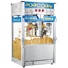 Heaven Popcorn Machine 12oz Kettle Reject Tray Warming Light Accessories, Blue
