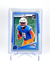 Tre Harris 2025 Donruss Optic Preview HOLO PRIZM Rated Rookie RC Chargers #329