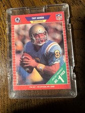 1989 Pro Set Football Base Card Rookie #490 Troy AIKMAN . rookie card picture
