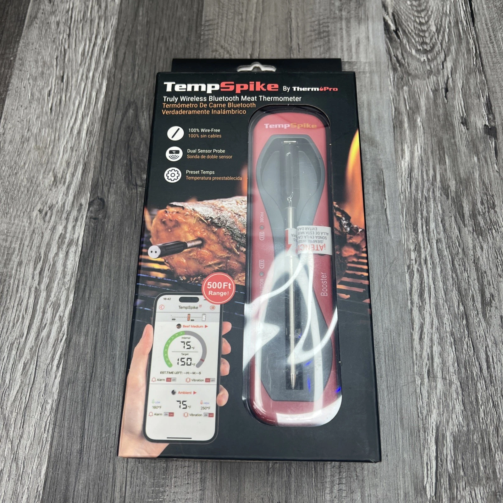 ThermoPro TempSpike 500FT Bluetooth Wireless Meat Thermometer For Grill/Smoker