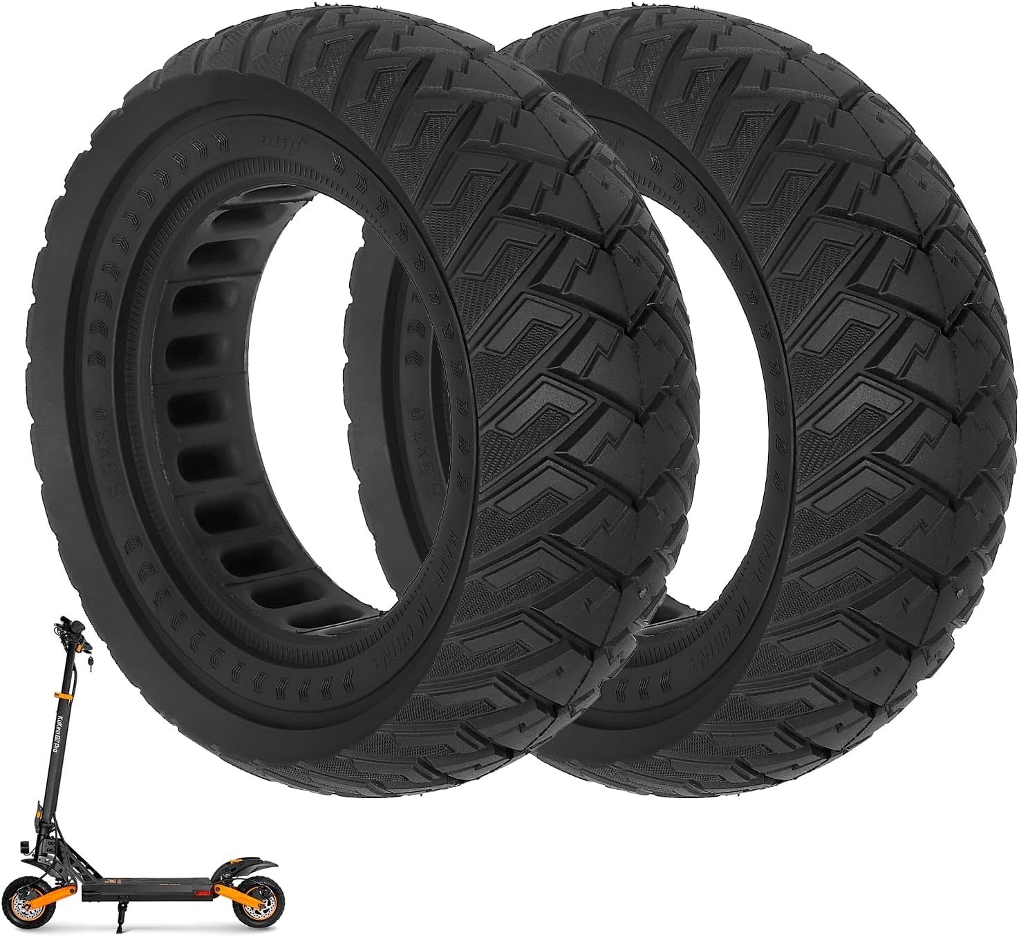 8.5x3 Solid Scooter Tire Front and Rear Wheels Replacement for Zero 8 Zero 9...