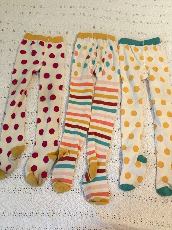 Lote de 3 pares de medias a rayas a lunares perfectamente emparejadas Matilda Jane rosa para niñas 4-6 Foto 2 de 4