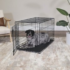 Vibrant Life Foldable 36" Wire Crate for Dogs with Divider and Leak-Proof Tray