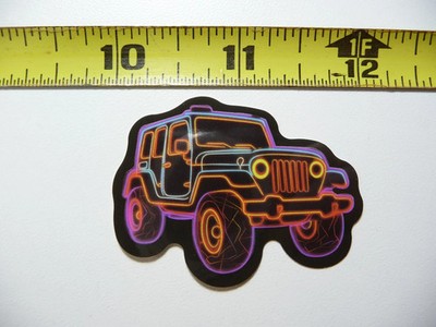OFF ROAD VEHICLE SMALL STICKER DECAL NEON STYLE FUN COLORFUL DECO FUNNY