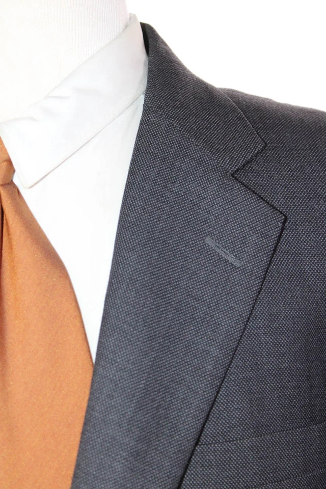 Traje Chaqueta Hickey Freeman Para Hombres Lana Estampado Manchado Dos Botones Gris Talla 42 Foto 2 de 4