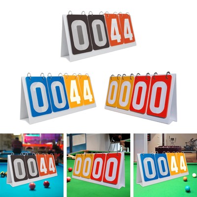 Flip Score Scoreboard Team Games 4 digits Portable Table Score Flipper for