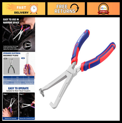 8'' Electrical Disconnect Pliers - Automotive Connector Tool, Ergonomic Handle, F