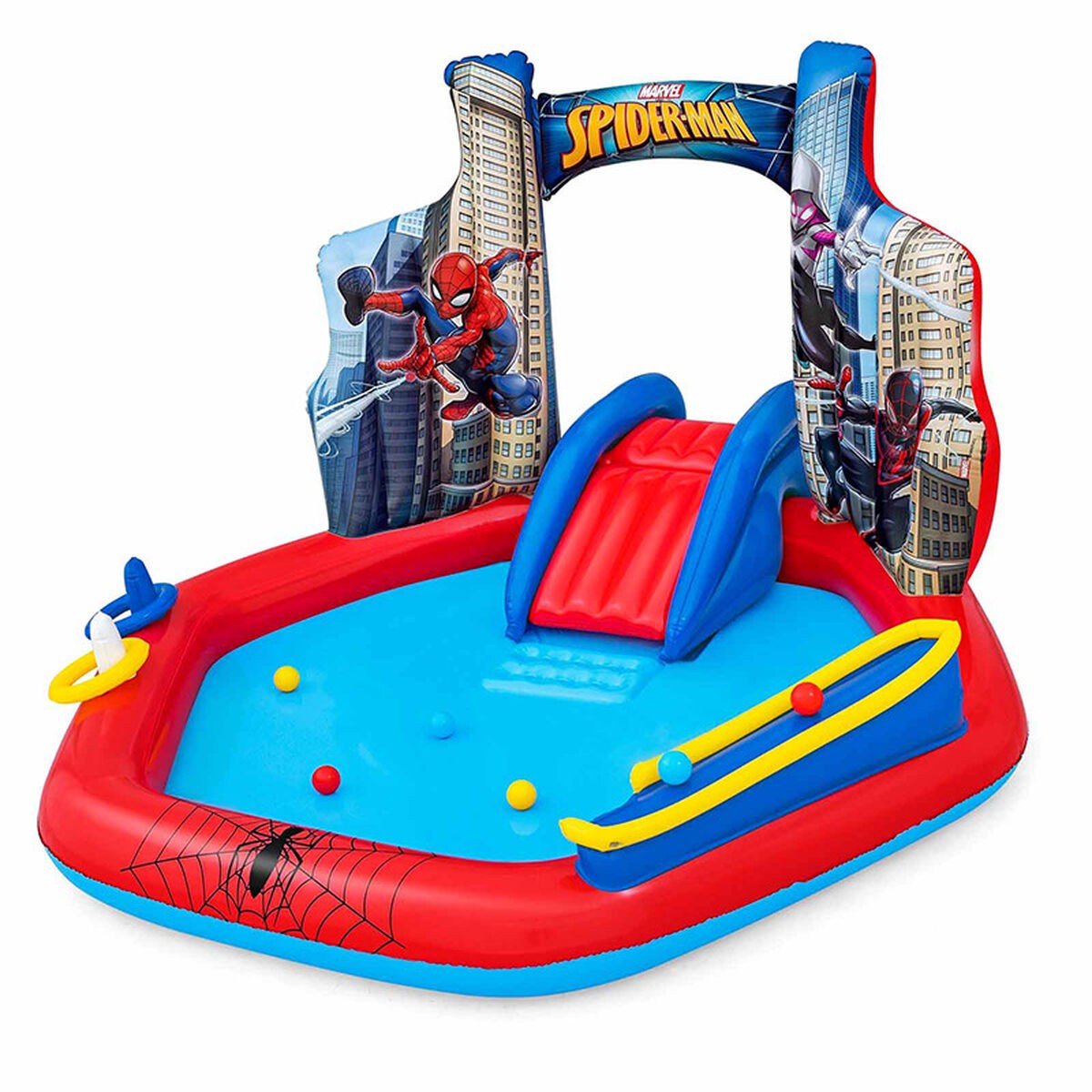 Bestway Piscina Hinchable Parque de Juegos Spiderman 211x206x127 cm +2 Años J
