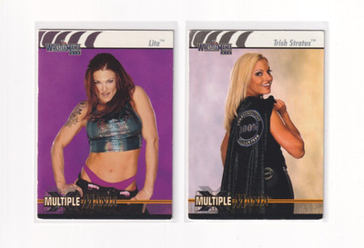 (2 PACK) Trish Stratus & Lita - WWE 2003 Fleer Wrestlemania XIX