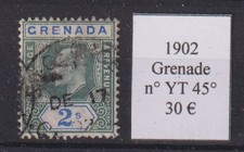 Timbre GRENADE 1902, Edouard VII, n° YT 45 oblitéré