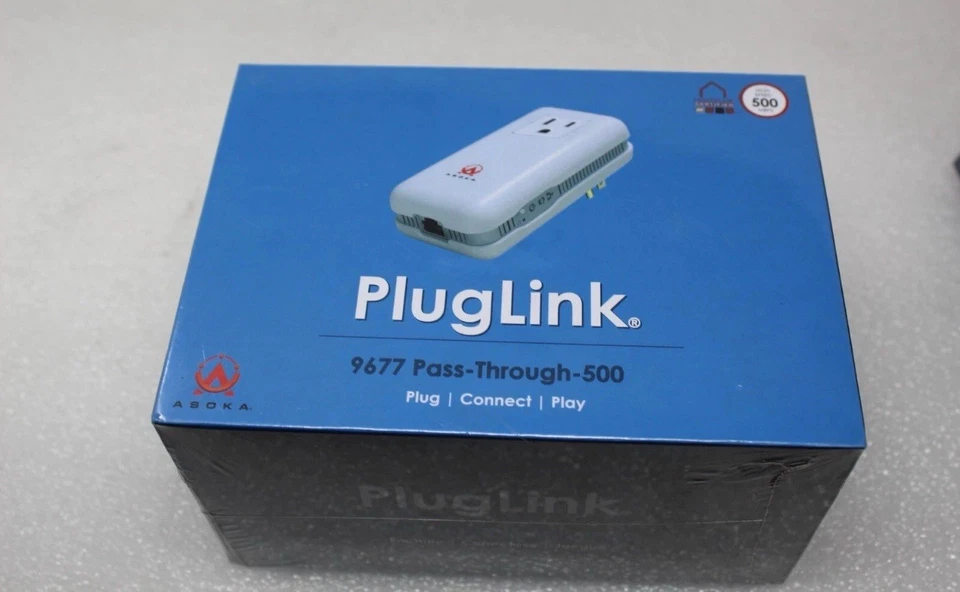 NEW ASOKA Ethernet PlugLink PL9677-B1 PlugLink Pass-through-500 SEALED - Image 3 of 3