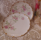 2 Haviland Limoges Coupe Dessert Plates Schleiger 1151A Baltimore Rose Gold 7.5" — photo 1