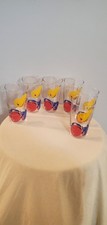 Set Of 5 Safe Edge Libbey Juice Drinking Glasses