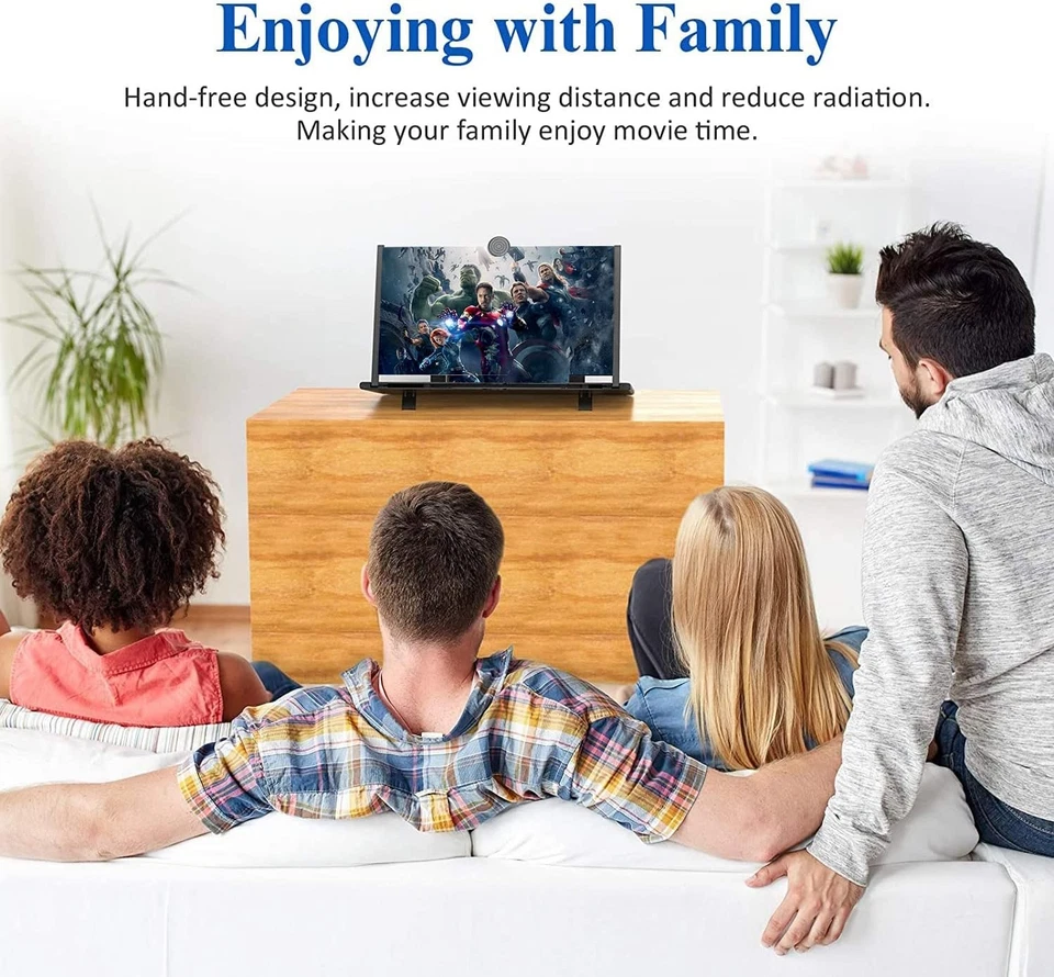 16" Screen Magnifier for Cell Phone – 3D HD Magnifing Black-16&apos;&apos;  - Image 2 of 4