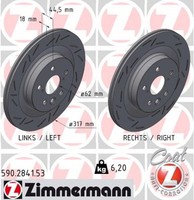 2X Bremsscheibe Black Z Zimmermann 590.2841.53 FüR Toyota Rav 5 Bz4X MXAA52 Awd