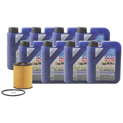 8L Liqui Moly Leichtlauf High Tech 5W-40 Wix Engine Oil Change Kit for E53 X5
