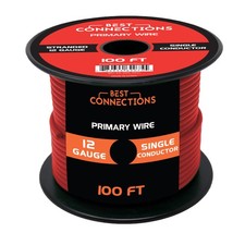 12 Gauge Car Audio Primary Wire 100ft  Red   Remote, Power/Ground Electrical