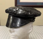 Civil War era Man's Black Painted "Tarred" Wheel Cap, SZ 7  - Campaigner Quality