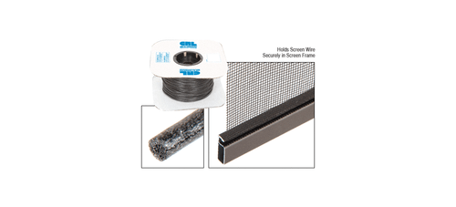 CRL FSS170 Black .170" Foam Core Screen Spline500' Roll - Picture 2 of 6