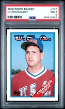 1988 TOPPS TRADED #74T CHARLES NAGY PSA 9