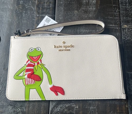 DISNEY X KATE SPADE NEW YORK MUPPETS MED BRACCIALETTO CON ZIP A L KJ068 NUOVO CON ETICHETTE