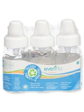 Evenflo 3-Pack Customflow Glass Bottles (4 oz.) - ivory, one size