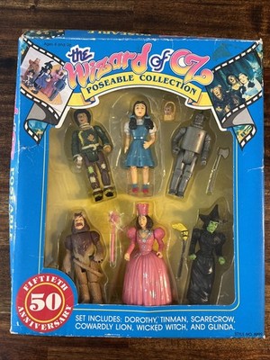 Wizard of Oz Action Figure Toys 50th Anniversary 1988 89 Turner Lot x 6 3.75 