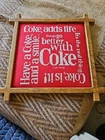 Coca Cola Needlepoint Vintage Sign