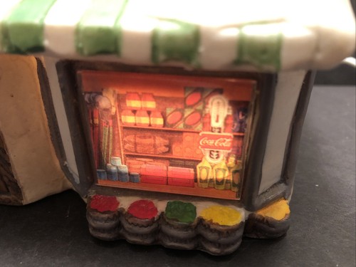 1992 COCA-COLA GILBERT'S GROCERY TOWN SQUARE CHRISTMAS HOLIDAY LIGHTED VILLAGE C - Imagen 5 de 12