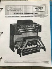 Thomas Organ Service Manuals Models: Celebrity 800