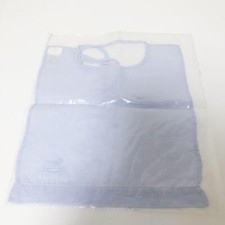 Hermes Paris Baby Bib Linen 100 Plain Light Blue Logo Horse Print