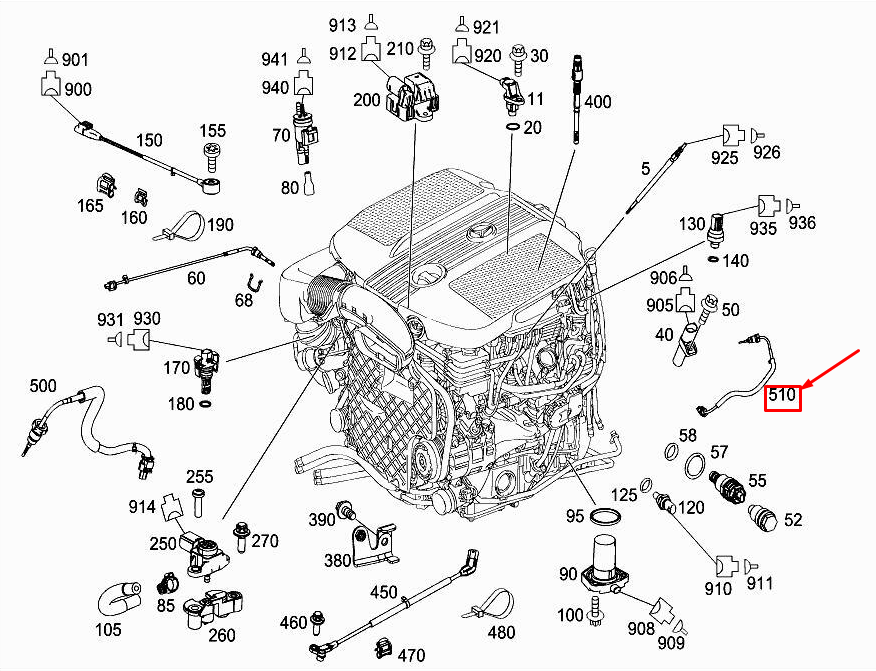 Neu MERCEDES-BENZ ML W166 Abgastemperatursensor A0009058205 Original