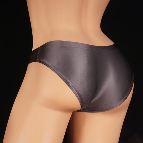 Men Shiny Glossy Underwear Pouch Briefs Stretch Breathable Knickers Soft Panties - Picture 19 of 29