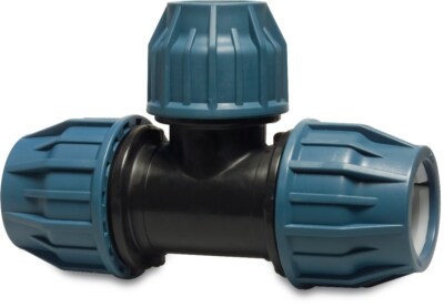 MDPE Kompressionsgleiches T-Stück Verbinder für Wasserrohr: 20 mm bis 110 mm