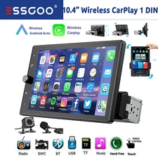 10.4'' Rotatable Car Stereo Radio Wireless Apple CarPlay IPS Head Unit CAM & MIC