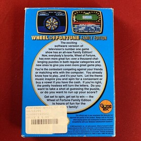 WHEEL OF FORTUNE: Family Edition (Nintendo NES 1990) Box, Sleeve, Papers - CIB!
