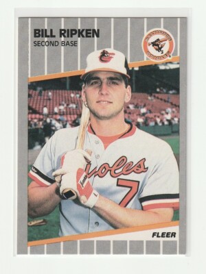 BILL RIPKEN 1989 Fleer Black Box Over FF #616 BALTIMORE ORIOLES