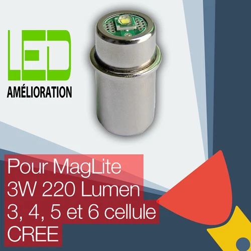 MagLite LED mise à niveau ampoule Torche 3D/3C 4D/4C 5D 6D cellulaire CREE CNC - Photo 1/1