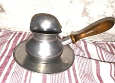 Stieff Pewter Pipkin Pot Sauce Server Brandy Warmer And Plate 2pc