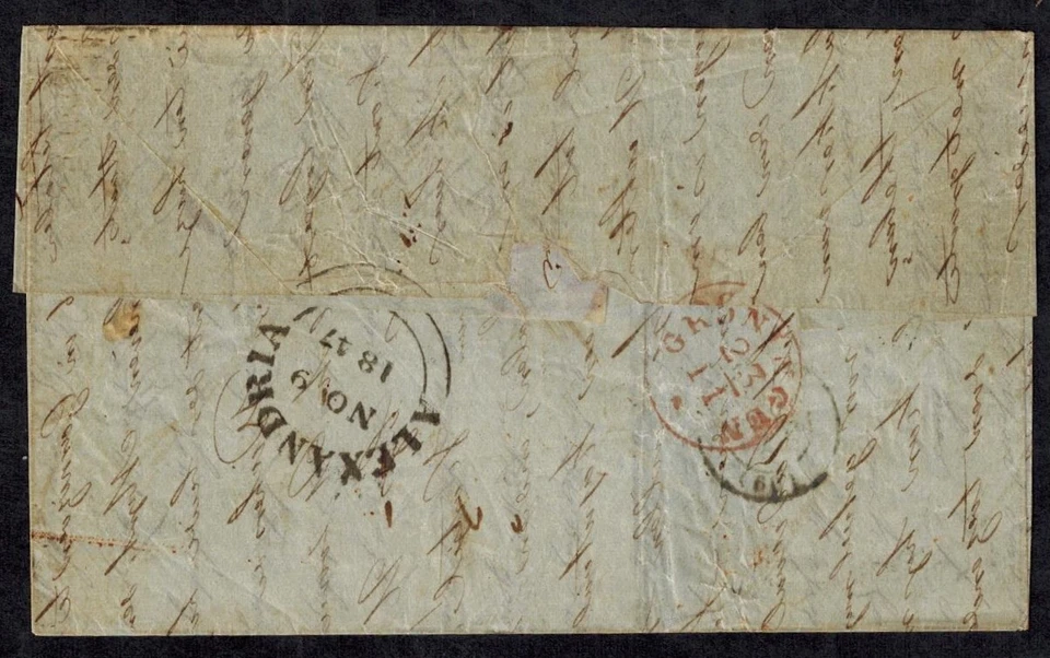 Dutch East Indies Pre Stamp 1847 Disinfected Cover w/BATAVIA Half Round & MALTE - Image 4 of 4