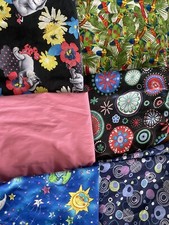 Womens Size Small Scrub Top Lot Of 6 Pooh Eeyore Floral Moon Stars Tree Frog