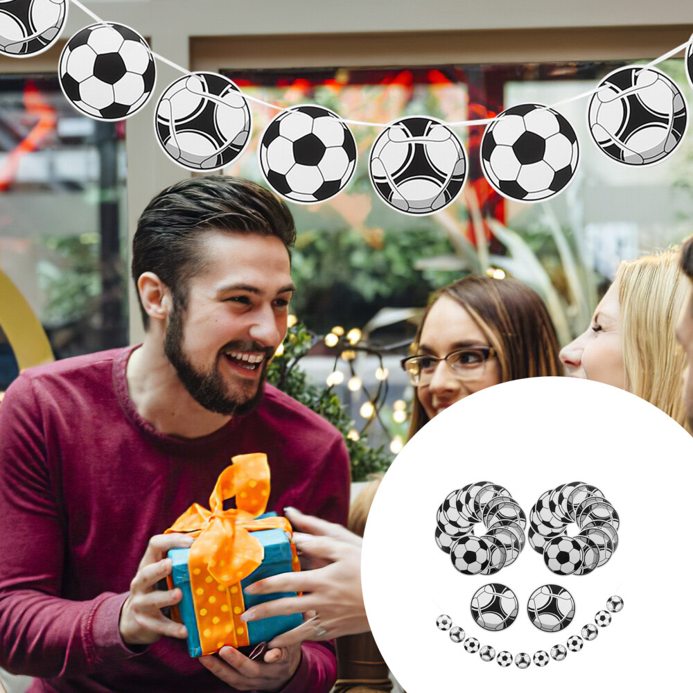 20 Sets Football Flag Soccer Decorations Birthday Party Supplies Pull