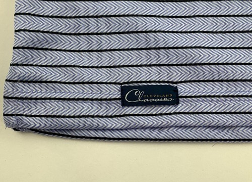 Cleveland Classics Mens Striped Herringbone Athletic Golf Polo Shirt SS Purple - Picture 3 of 7