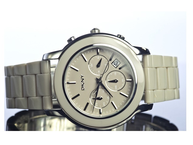 ?HP?NWT DKNY Chronograph Grey Leather Watch DKNY Men main image 4