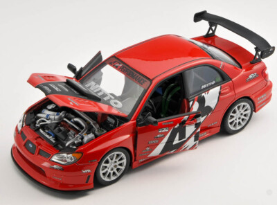 BLITZ VERSAND Subaru Impreza APR Performance rot Welly Modell Auto 1:24 NEU OVP