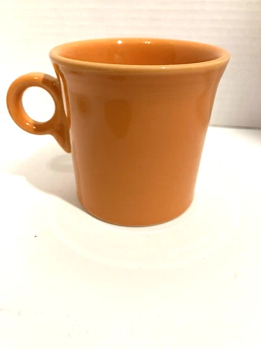 Fiesta Coffee Ring Handled Mug Cup Orange Tangerine Fiesta Ware USA HLC