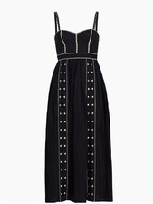 NWT Ulla Johnson Elin Cotton Embroidered Maxi Dress , Size 0