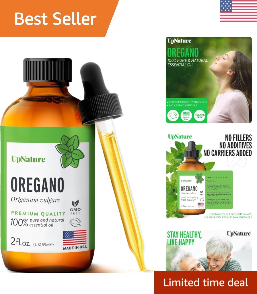 Oregano Oil 2oz Therapeutic Essential Oil for Digestive Support & Soothing Relief