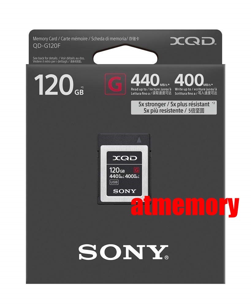 Sony 120GB G Series XQD Memory Card QD-G120F Read: 440MB/s Write 