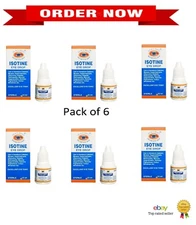 6 x Isotine Eye Drops Pure Herbal and 100% Genuine & Trusted worldwide 10ml